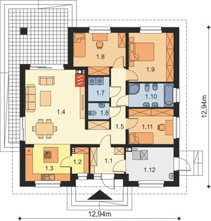 Nový RD 5+kk na pozemku 815m2 Benátky nad Jizerou.