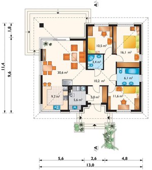 Nový RD 4+kk na pozemku 830m2 Poděbrady